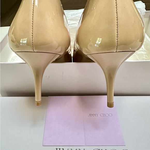 Jimmy Choo Nude Patent Leather Heels - Picture 5 of 15